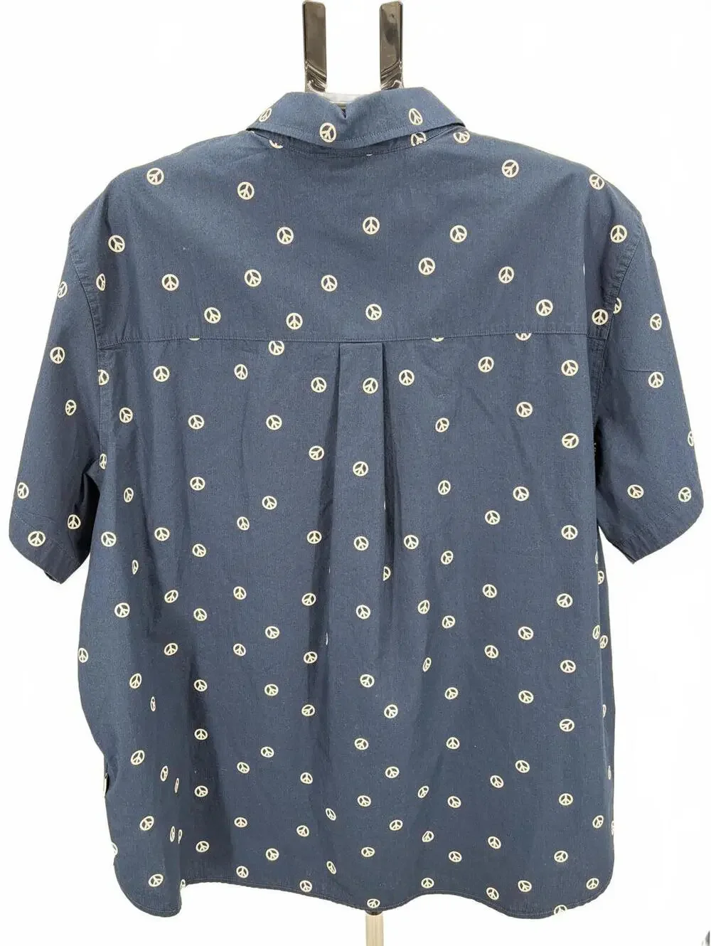 Men's‎ The North Face Circular Design Peace Sign Print Shirt XXL Navy